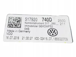 Volkswagen Golf Sportsvan Nopeusmittari (mittaristo) 517920740D