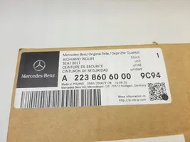 Mercedes-Benz S W223 Ceinture de sécurité arrière 2238606000