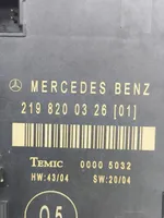 Mercedes-Benz CLS C219 Unité de commande module de porte 2198200326