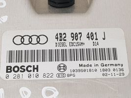 Audi A6 S6 C5 4B Dzinēja vadības bloks 4B2907401J