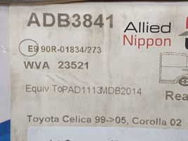 Toyota Corolla Verso AR10 Stabdžių kaladėlės (galinės) ADB3841