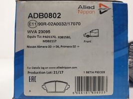 Nissan Almera N16 Тормозные колодки (задние) ADB0802