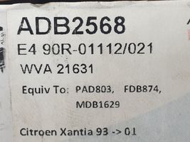 Citroen Xantia Plaquettes de frein arrière ADB2568