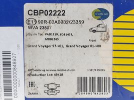 Chrysler Grand Voyager IV Plaquettes de frein arrière CBP02222