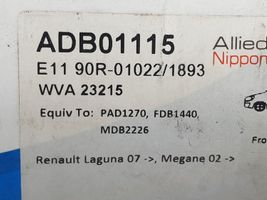 Ford Galaxy Plaquettes de frein arrière ADB01115