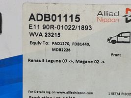 Ford Galaxy Plaquettes de frein arrière ADB01115