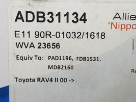 Toyota RAV 4 (XA10) Jarrupalat (takana) ADB31134