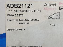 Citroen C5 Plaquettes de frein arrière ADB21121