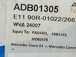 Mercedes-Benz Vito Viano W639 Jarrupalat (takana) ADB01305