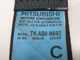 Mitsubishi Outlander Pas bezpieczeństwa fotela tylnego TKAB0N692