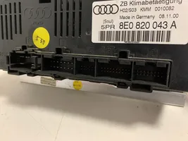 Audi A4 S4 B6 8E 8H Panel klimatyzacji 8E0820043A