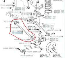 Lexus RX 330 - 350 - 400H Braccio di controllo sospensione posteriore 4871048050