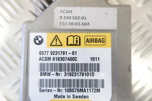 BMW 5 F10 F11 Sterownik / Moduł Airbag 9231791