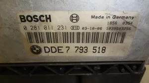 BMW 7 E65 E66 Calculateur moteur ECU 0281011231