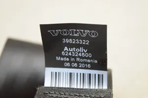 Volvo V60 Pas bezpieczeństwa fotela tylnego 39823322