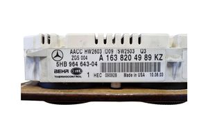 Mercedes-Benz ML W163 Ilmastoinnin ohjainlaite A1638204989