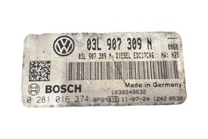 Volkswagen PASSAT B7 Moottorin ohjainlaite/moduuli 03L907309N