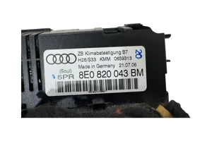 Audi A4 S4 B7 8E 8H Gaisa kondicioniera / klimata kontroles / salona apsildes vadības bloks (salonā) 8E0820043BM