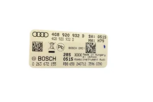 Audi A6 S6 C7 4G Compteur de vitesse tableau de bord 4G8920932D