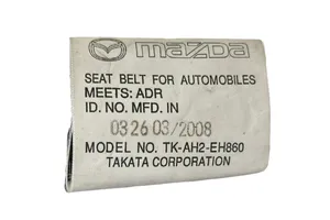 Mazda 6 Ceinture de sécurité arrière TKAH2EH860