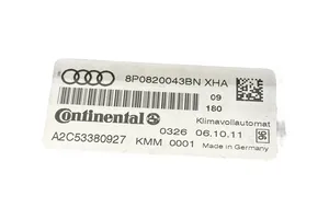 Audi A3 S3 8P Centralina del climatizzatore 8P0820043BN