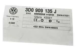 Volkswagen Touareg I Keyless (KESSY) go control unit/module 3D0909135J