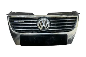 Volkswagen PASSAT B6 Front bumper upper radiator grill 3C0853651T