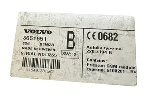 Volvo S80 Clavier de téléphone 8651651