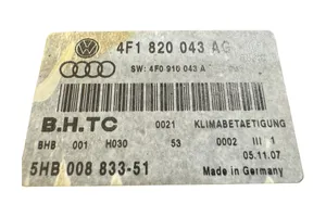 Audi A6 S6 C6 4F Oro kondicionieriaus/ klimato/ pečiuko valdymo blokas (salone) 4F1820043AG