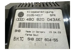 Audi A6 S6 C5 4B Oro kondicionieriaus/ klimato/ pečiuko valdymo blokas (salone) 4B0820043AK