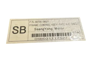 SsangYong Rexton Ilmastoinnin ohjainlaite 6870008021