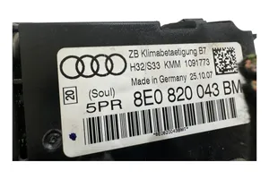 Audi A4 S4 B7 8E 8H Gaisa kondicioniera / klimata kontroles / salona apsildes vadības bloks (salonā) 8E0820043BM