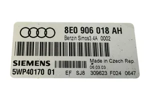 Audi A4 S4 B6 8E 8H Centralina/modulo del motore 8E0906018AH