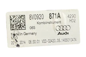 Audi A3 S3 8V Geschwindigkeitsmesser Cockpit 8V0920871A