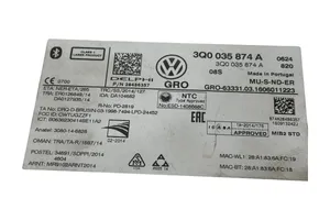 Volkswagen Tiguan Radio/CD/DVD/GPS-pääyksikkö 3Q0035874A