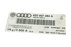 Audi A6 S6 C6 4F Centralina/modulo rimorchio barra di traino 4E0907383A