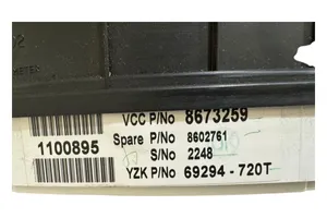 Volvo V70 Compteur de vitesse tableau de bord 8673802