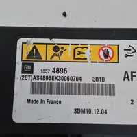 Opel Astra J Centralina/modulo airbag 13574896