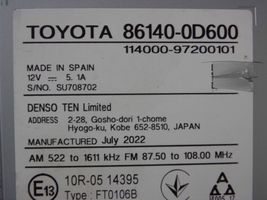 Toyota Yaris XP210 Radio/CD/DVD/GPS-pääyksikkö 861400D600