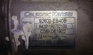 Nissan NP300 Ilmastointilaitteen kompressorin pumppu (A/C) 92600EB40B