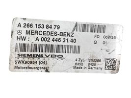 Mercedes-Benz A W169 Moottorin ohjainlaite/moduuli A2661538479
