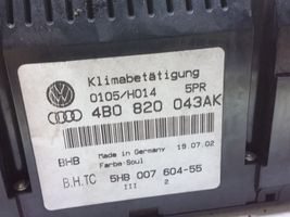 Audi A6 S6 C5 4B Sisätuulettimen ohjauskytkin 4B0820043AK