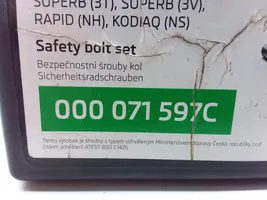 Skoda Superb B6 (3T) Vanteiden varkaudenestomutterit ja avainhylsy 000071597C