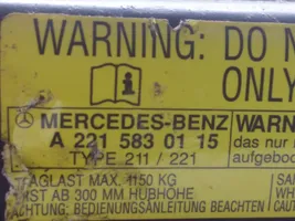 Mercedes-Benz S W221 Lewarek samochodowy A2215830115