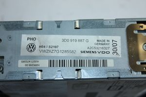 Volkswagen Phaeton Navigaatioyksikkö CD/DVD-soitin 3D0919887G
