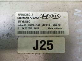 Hyundai Sonata Unité de commande, module ECU de moteur 39110-25070 5WY5210D NFD5