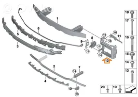 BMW 3 G20 G21 Renfort de pare-chocs avant 7422225