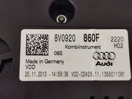 Audi A3 S3 8V Geschwindigkeitsmesser Cockpit 8V0920860F