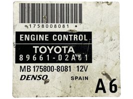 Toyota Corolla E120 E130 Calculateur moteur ECU 8966102A61