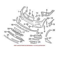 BMW X6 F16 Borde del parachoques delantero 51117319805